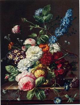 Floral, beautiful classical still life of flowers 08